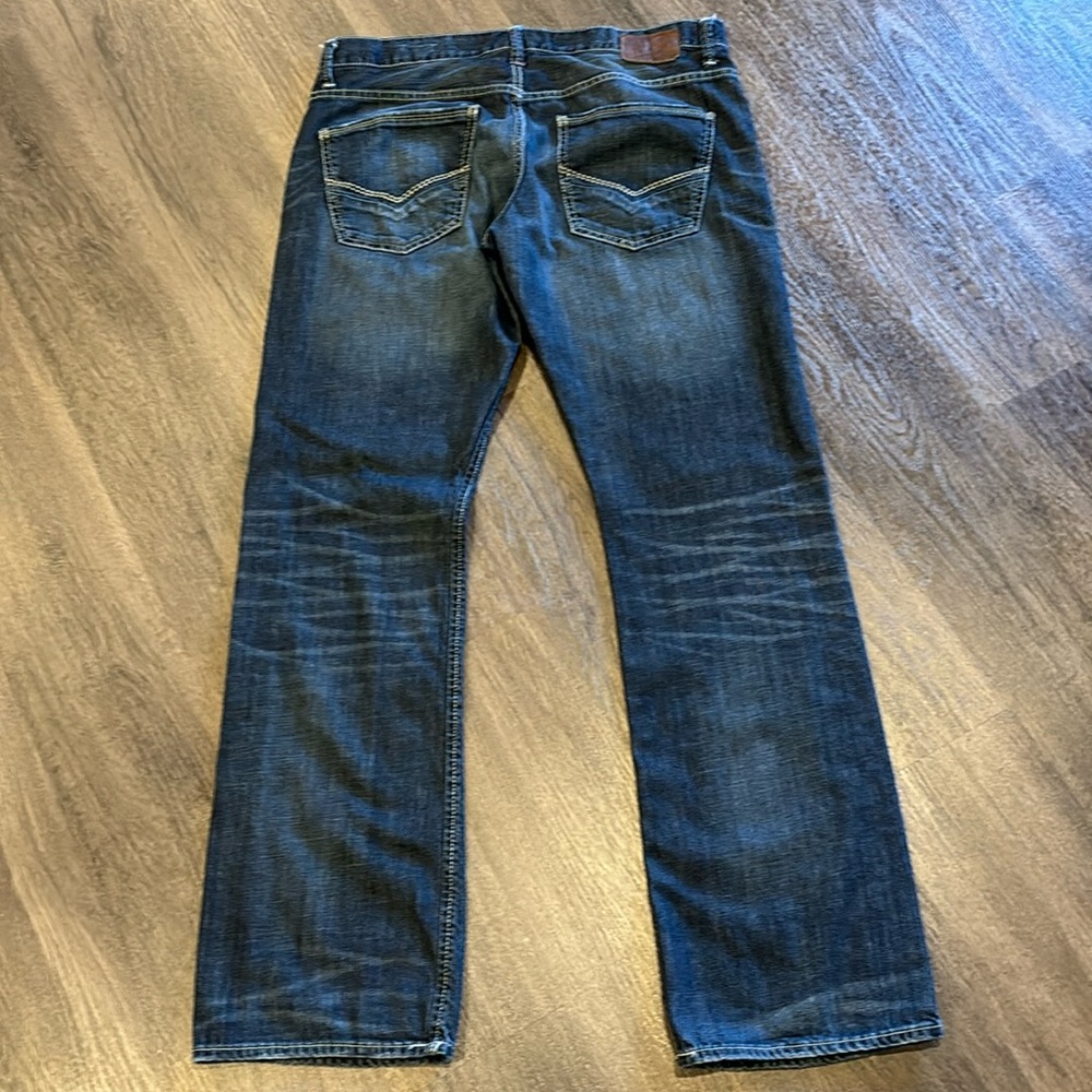 BKE vintage mechanic jeans size 34L with stretch.
